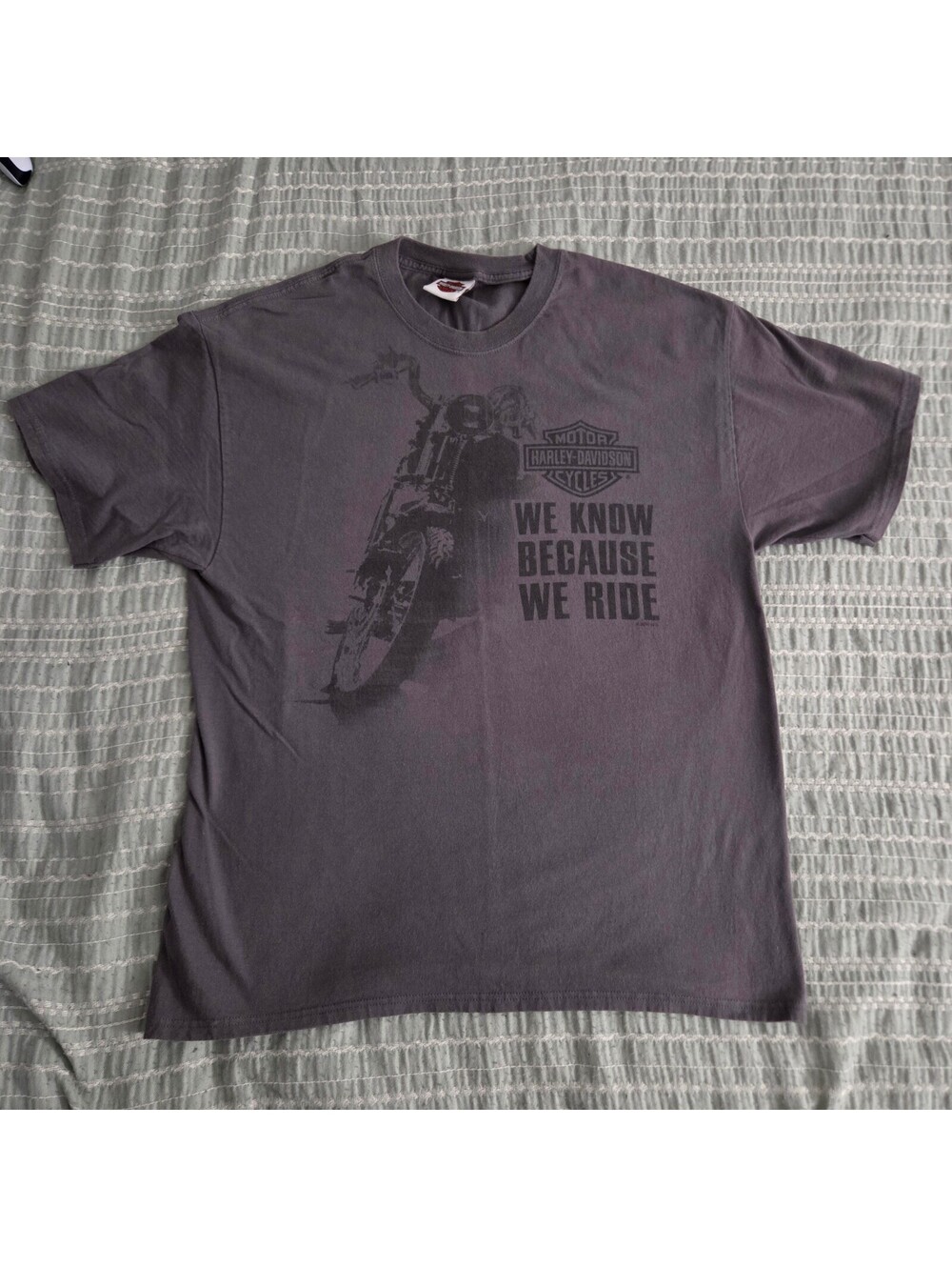 Harley-Davidson We Know Because We Ride gray T-shirt